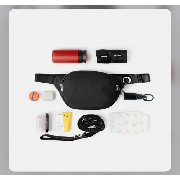 Orbitkey $89 Urban Sling Black Unisex Crossbody Travel Bag (4L) EUC - Picture 15 of 16